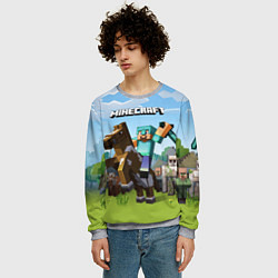 Свитшот мужской Minecraft Rider, цвет: 3D-меланж — фото 2