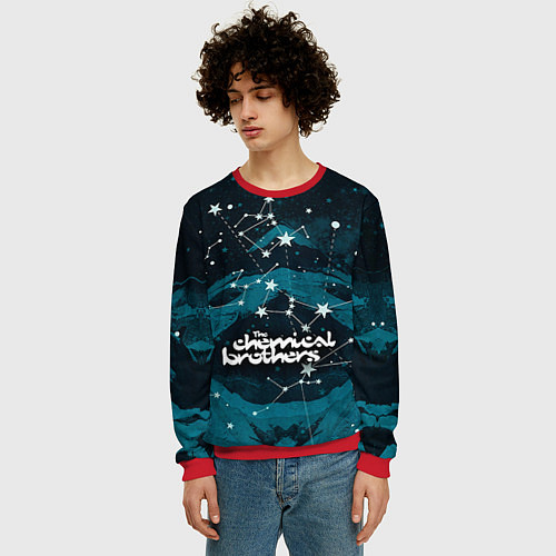 Мужской свитшот Chemical Brothers: Space / 3D-Красный – фото 3