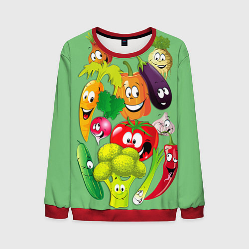 Мужской свитшот Правильное питание / 3D-Красный – фото 1