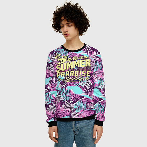 Мужской свитшот Summer paradise 2 / 3D-Черный – фото 3