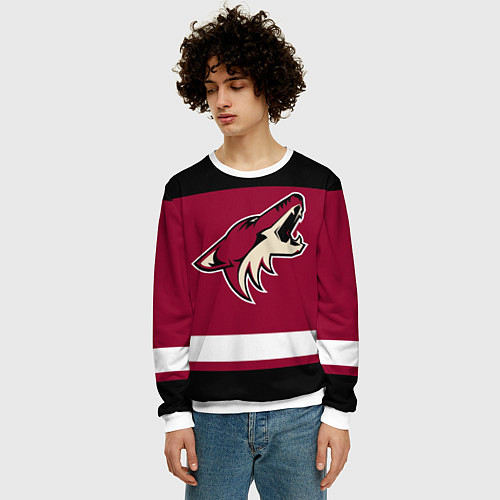 Мужской свитшот Arizona Coyotes / 3D-Белый – фото 3