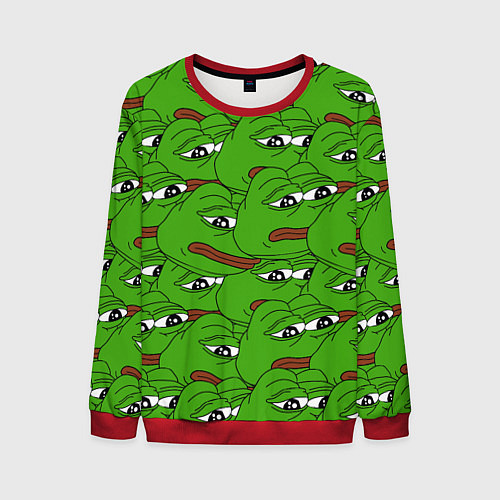 Мужской свитшот Sad frogs / 3D-Красный – фото 1
