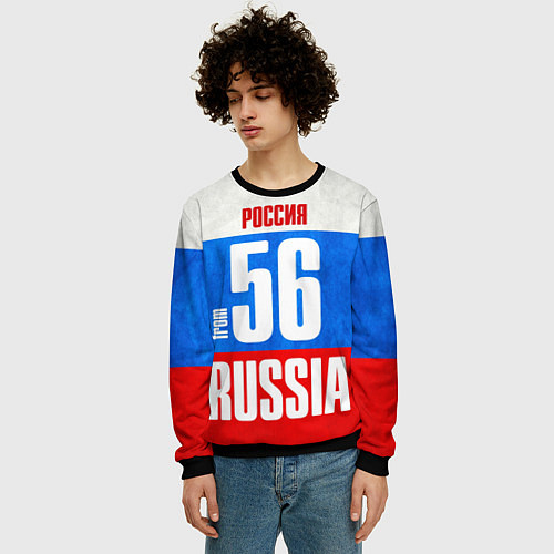 Мужской свитшот Russia: from 56 / 3D-Черный – фото 3
