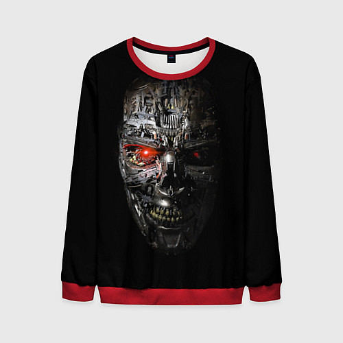Мужской свитшот Terminator Skull / 3D-Красный – фото 1