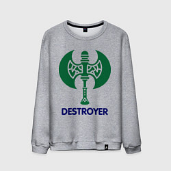 Свитшот хлопковый мужской Orc Fighter - Destroyer, цвет: меланж