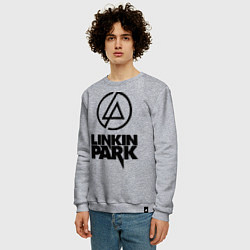 Свитшот хлопковый мужской Linkin Park, цвет: меланж — фото 2