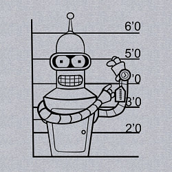 Свитшот хлопковый мужской Bender Wanted, цвет: меланж — фото 2