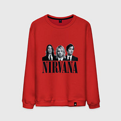 Свитшот хлопковый мужской Nirvana Group, цвет: красный