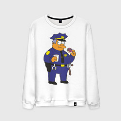 Свитшот хлопковый мужской Chief Clancy Wiggum, цвет: белый