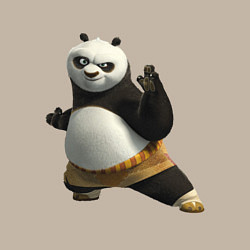 Свитшот хлопковый мужской Кунг фу Панда, цвет: миндальный — фото 2