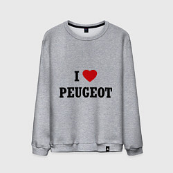 Свитшот хлопковый мужской I love Peugeot, цвет: меланж