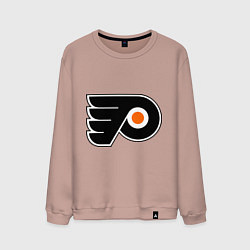 Свитшот хлопковый мужской Philadelphia Flyers, цвет: пыльно-розовый