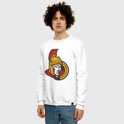 Свитшот хлопковый мужской Ottawa Senators, цвет: белый — фото 2