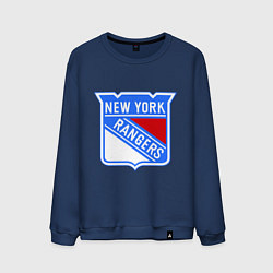 Свитшот хлопковый мужской New York Rangers, цвет: тёмно-синий