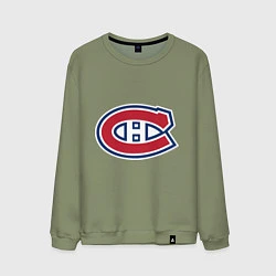 Свитшот хлопковый мужской Montreal Canadiens, цвет: авокадо