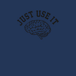 Свитшот хлопковый мужской Мозг, цвет: тёмно-синий — фото 2