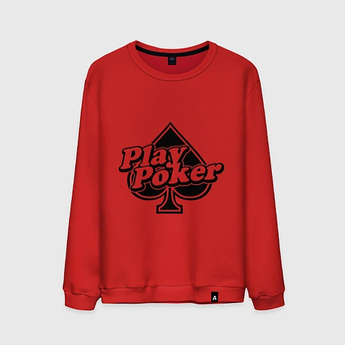 Мужской свитшот Play Poker / Красный – фото 1