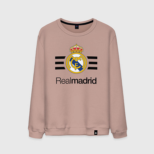 Мужской свитшот Real Madrid Lines / Пыльно-розовый – фото 1