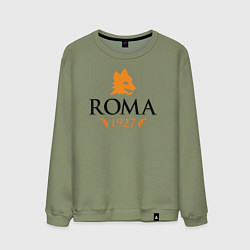 Свитшот хлопковый мужской AS Roma 1927, цвет: авокадо