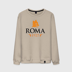 Свитшот хлопковый мужской AS Roma 1927, цвет: миндальный