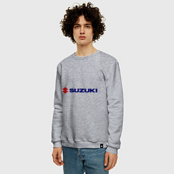 Свитшот хлопковый мужской Suzuki, цвет: меланж — фото 2