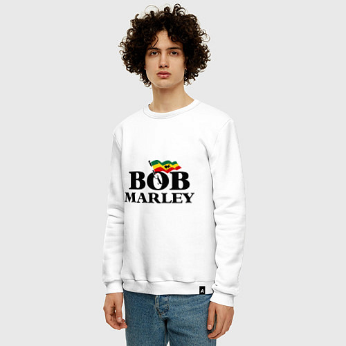 Мужской свитшот Bob Marley: Flag / Белый – фото 3