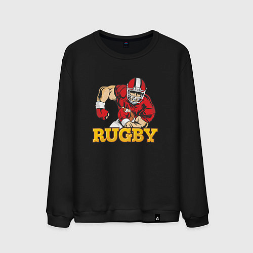 Мужской свитшот Rugby Man / Черный – фото 1