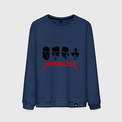 Свитшот хлопковый мужской Metallica (Лица), цвет: тёмно-синий