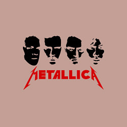 Свитшот хлопковый мужской Metallica (Лица), цвет: пыльно-розовый — фото 2