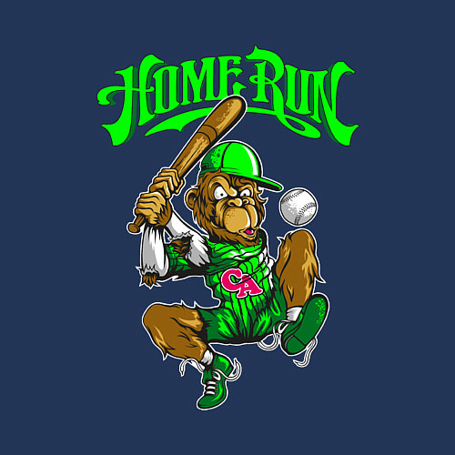 Мужской свитшот Home Run Monkey / Тёмно-синий – фото 3