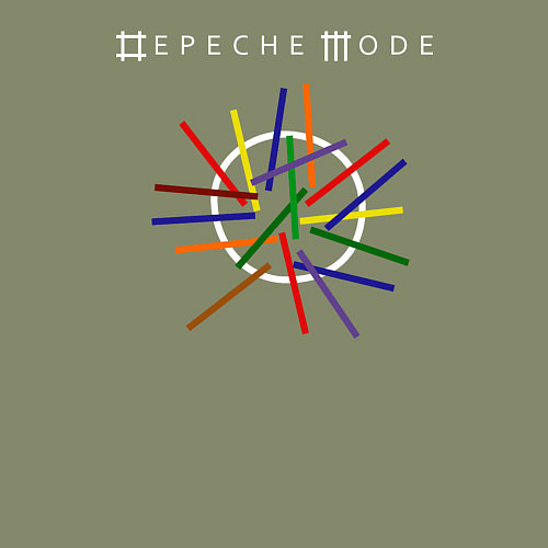 Мужской свитшот Depeche Mode: Lines / Авокадо – фото 3