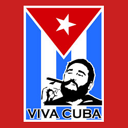 Свитшот хлопковый мужской Fidel: Viva, Cuba!, цвет: красный — фото 2