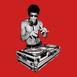 Свитшот хлопковый мужской Брюс Ли Dj, цвет: красный — фото 2