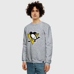 Свитшот хлопковый мужской Pittsburgh Penguins, цвет: меланж — фото 2