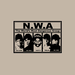 Свитшот хлопковый мужской NWA, цвет: миндальный — фото 2