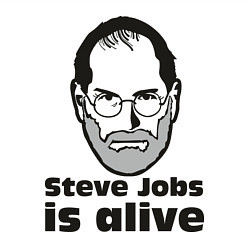 Свитшот хлопковый мужской Jobs is alive, цвет: белый — фото 2