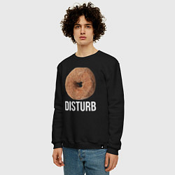Свитшот хлопковый мужской Disturb Donut, цвет: черный — фото 2
