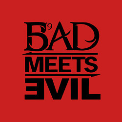 Свитшот хлопковый мужской Bad Meets Evil, цвет: красный — фото 2