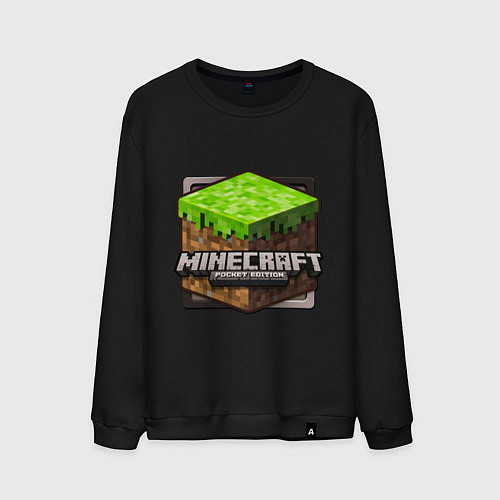 Мужской свитшот Minecraft: Pocket Edition / Черный – фото 1
