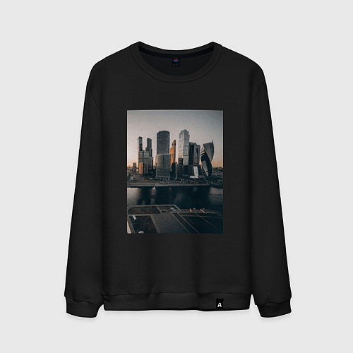 Мужской свитшот Moscow City / Черный – фото 1