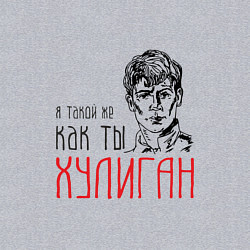 Свитшот хлопковый мужской Хулиган Есенин, цвет: меланж — фото 2