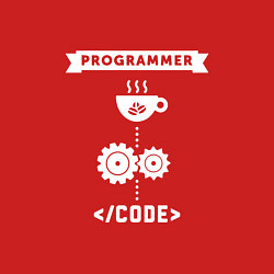 Свитшот хлопковый мужской Принцип работы программиста, цвет: красный — фото 2