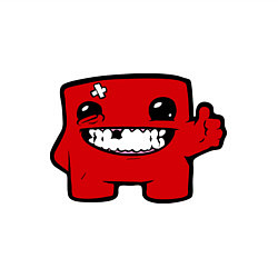 Свитшот хлопковый мужской Super Meat Boy, цвет: белый — фото 2