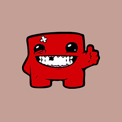 Свитшот хлопковый мужской Super Meat Boy, цвет: пыльно-розовый — фото 2