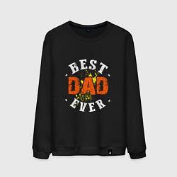 Свитшот хлопковый мужской Best Dad Ever, цвет: черный