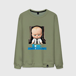 Свитшот хлопковый мужской Boss Baby, цвет: авокадо