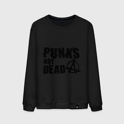 Мужской свитшот Punks not dead / Черный – фото 1