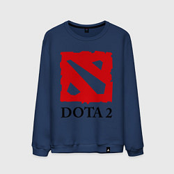 Свитшот хлопковый мужской Dota 2: Logo, цвет: тёмно-синий