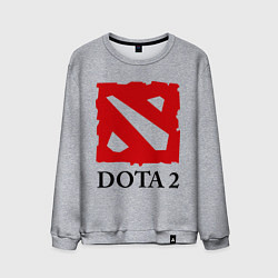 Свитшот хлопковый мужской Dota 2: Logo, цвет: меланж