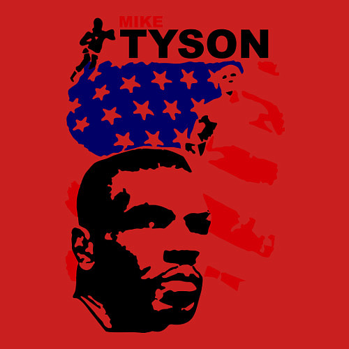 Мужской свитшот Mike Tyson: USA Boxing / Красный – фото 3